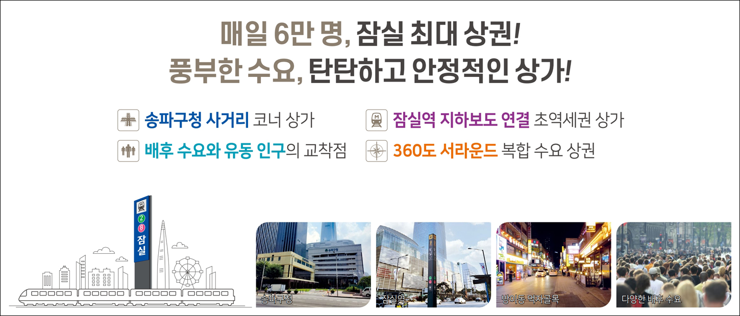 잠실 르엘 단지내상가-입지 프리미엄